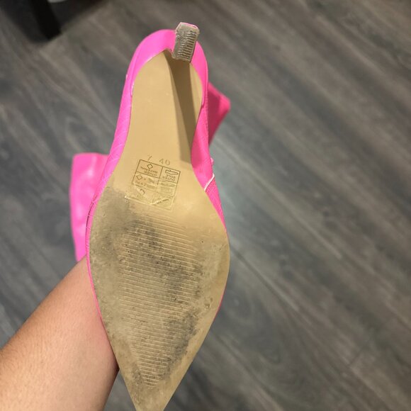 River Island Pink Croc Knee-High Boots - Picture 3 of 3